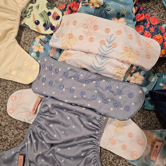 Bundle of 13 Petite Crown Reusable Cloth Diapers - Different Types - Picture 6 of 15